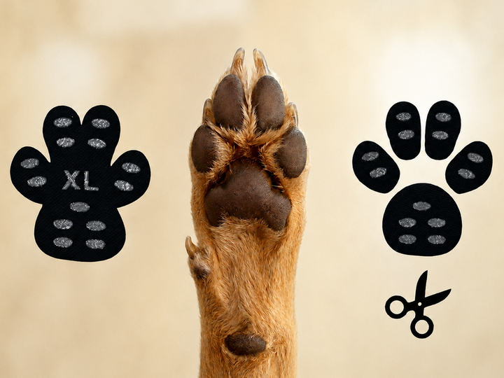 Choose the closest paw grip pad size