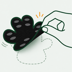 Easy to apply dog paw grip pad