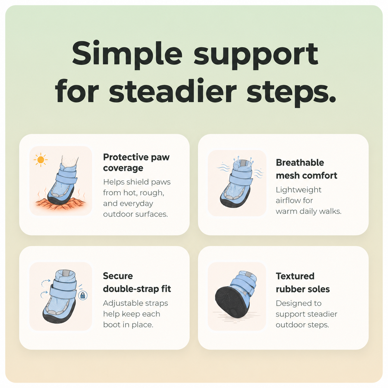 Summer Breathable Dog Boots