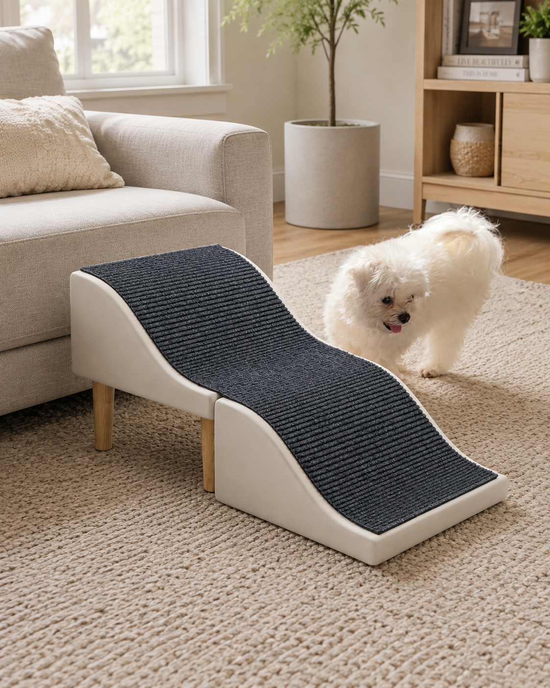A furniture-friendly design that creates a gentler path between the floor and favorite spots at home.
