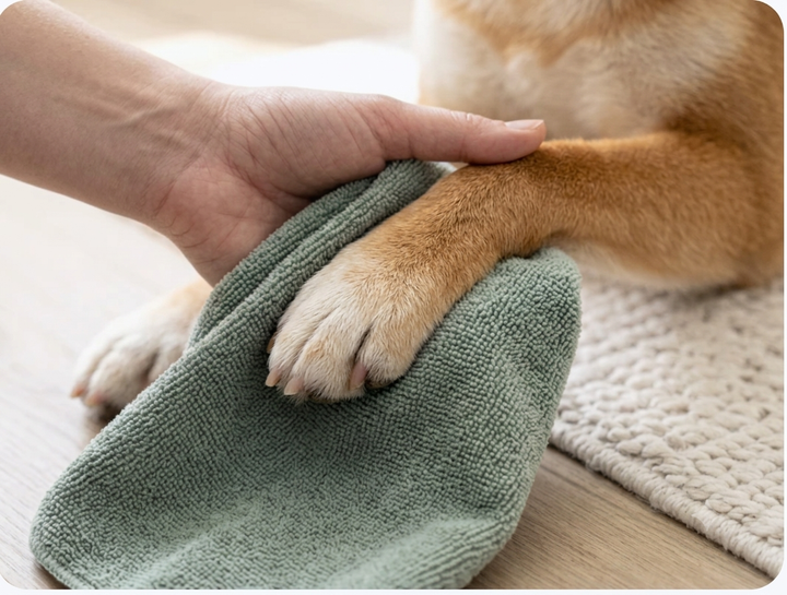 Clean & Dry the Paw