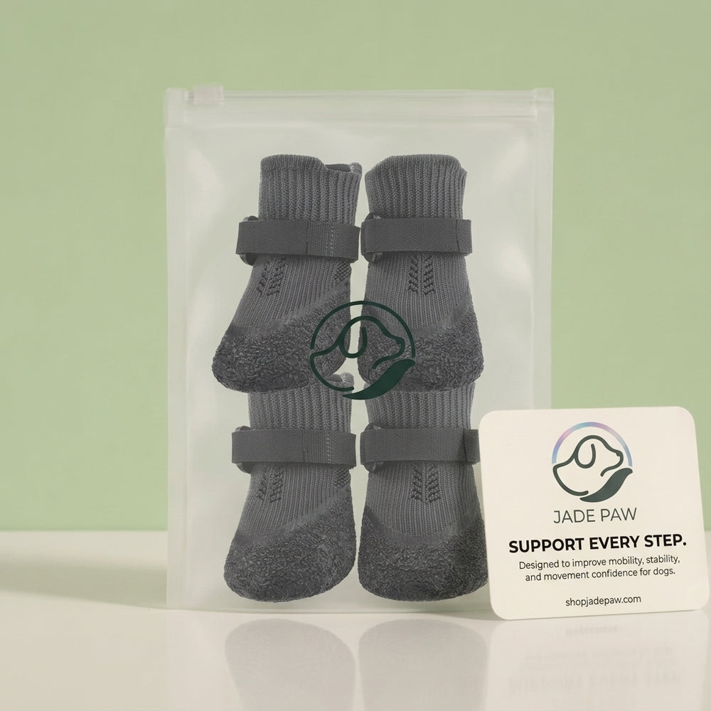 Jade Paw Outdoor Grip Socks product set and construction details